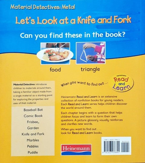 Material Detectives Metal Let's Look at a Knife and Fork