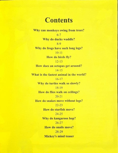 Disney Mickey Wonders Why - Animals In Motion