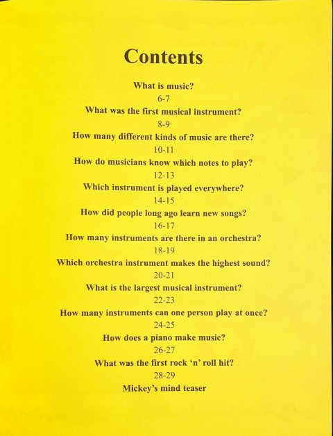 Disney Mickey Wonders Why - Music