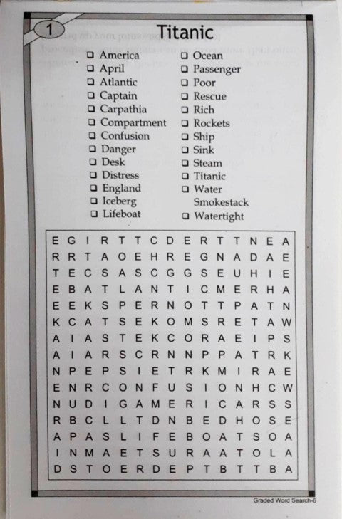 Graded Word Search Puzzle Book 6