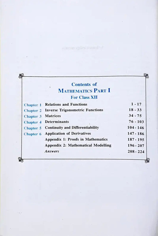 NCERT Mathematics Grade 12 : Textbook Part II