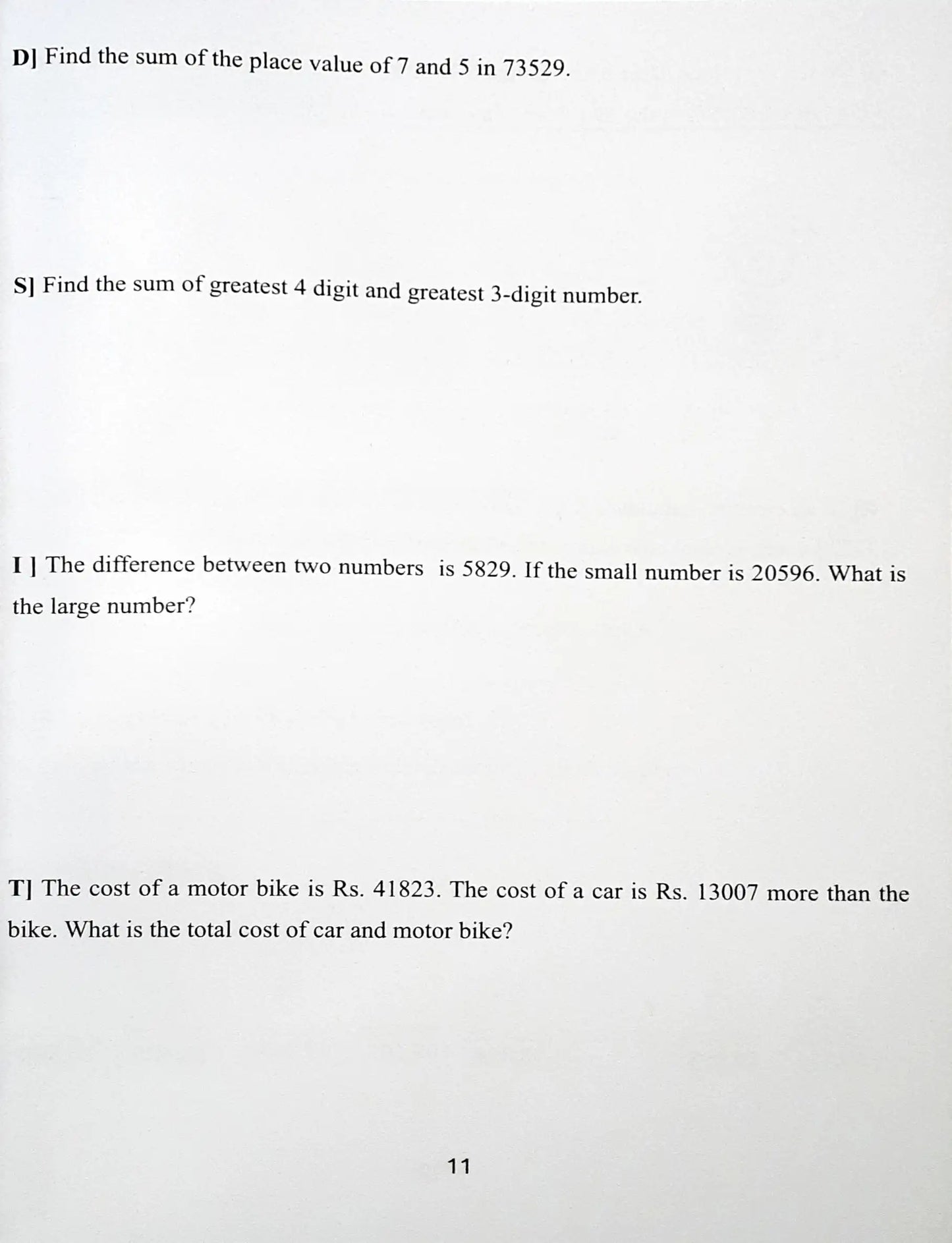 Mathmania Workbook Mathematics Grade 4 Word Problems