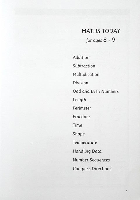 Maths Today For Ages 8-9 Workbook Excellent Practice For Numeracy