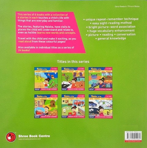 Naisha At The Playschool Supermarket Fire Station Hospital 4 in 1 Book