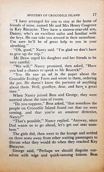 Nancy Drew 42 Mystery of Crocodile Island