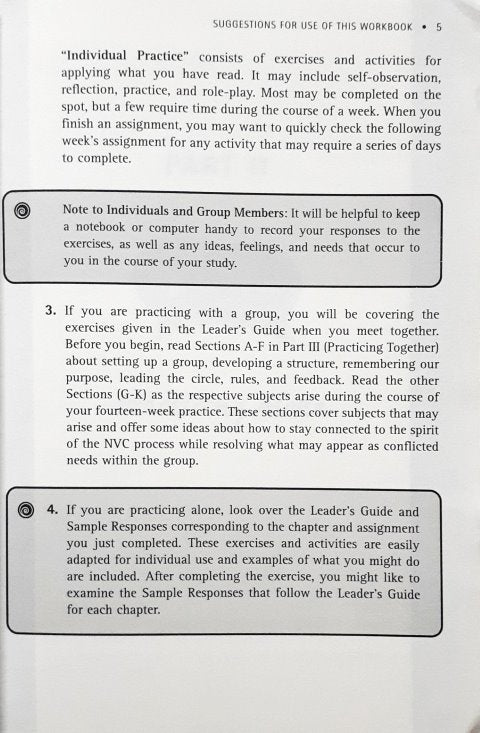 Nonviolent Communication Companion Workbook 2nd Edition