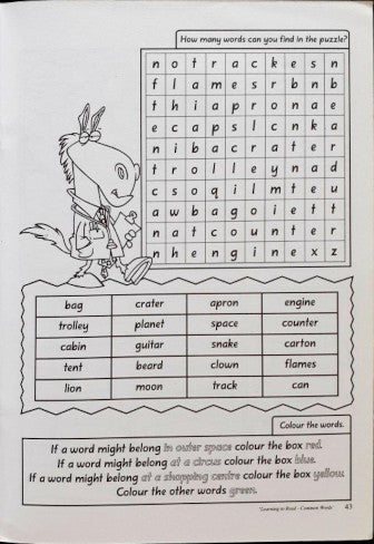 Novel Educational Learning to Read Common Words