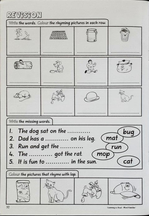 Novel Educational Learning to Read Word Families