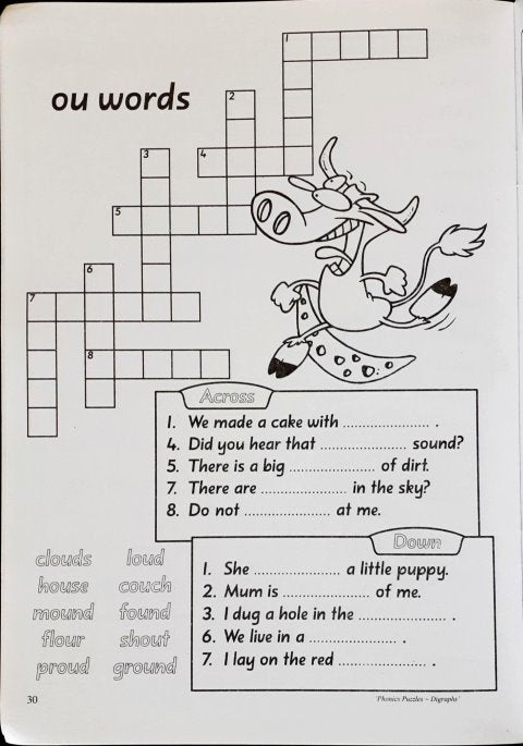 Novel Educational Phonics Puzzles Digraphs