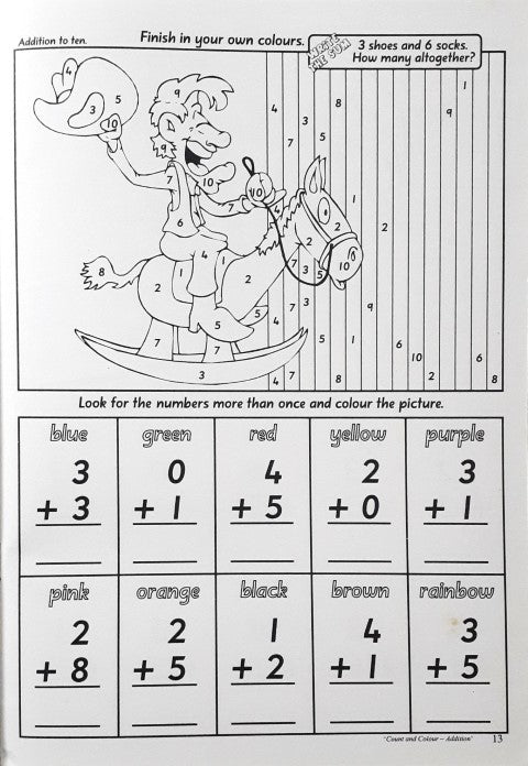 Novel Educational Count & Colour Addition