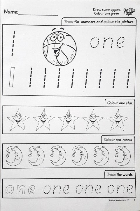 Novel Educational Starting Numbers 1 to 10