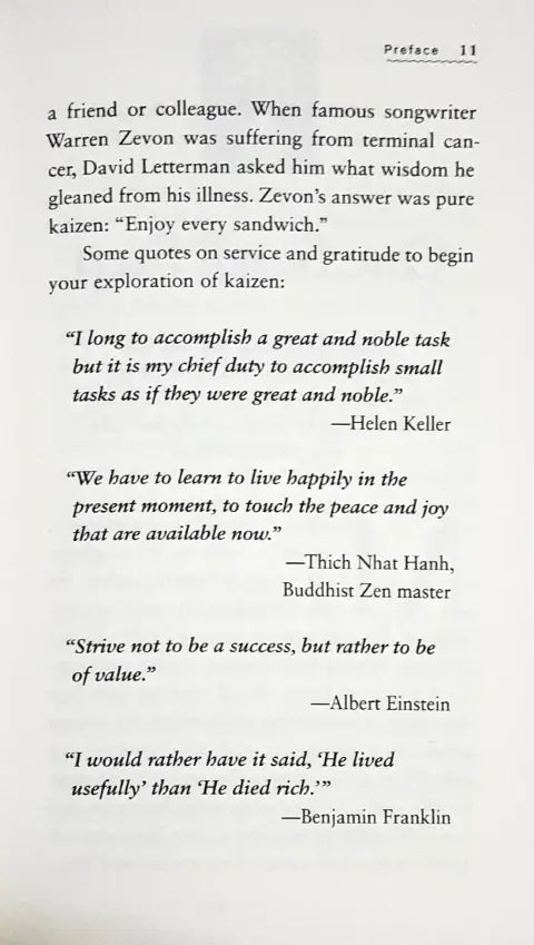 One Small Step Can Change Your Life : The Kaizen Way