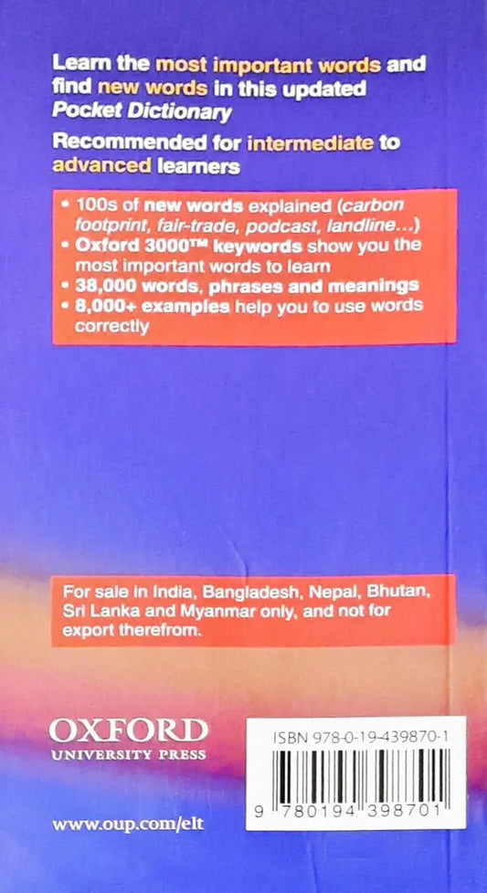 Oxford Learner's Pocket Dictionary - 4th Edition