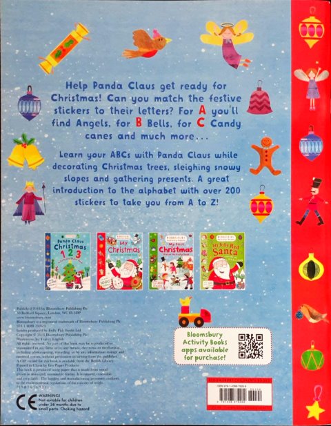 Panda Claus Christmas ABC Activity and Sticker Book With Over 200 Stickers