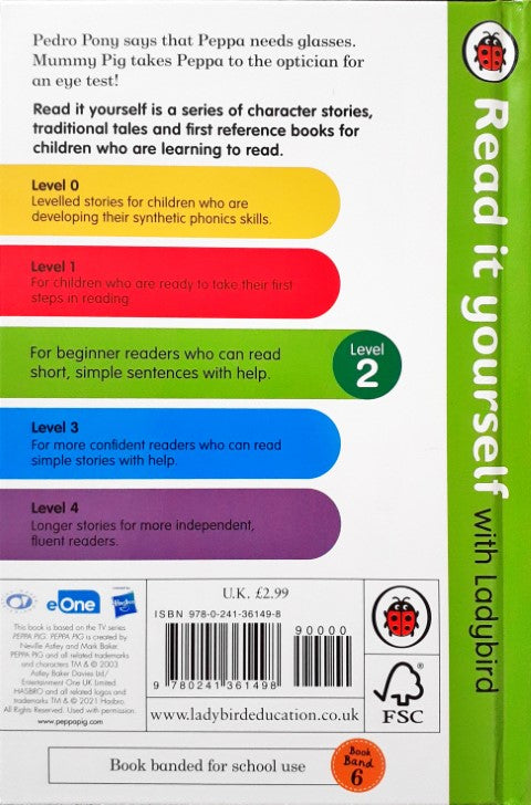 Read It Yourself With Ladybird Level 2 Peppa Pig Peppa’s First Glasses