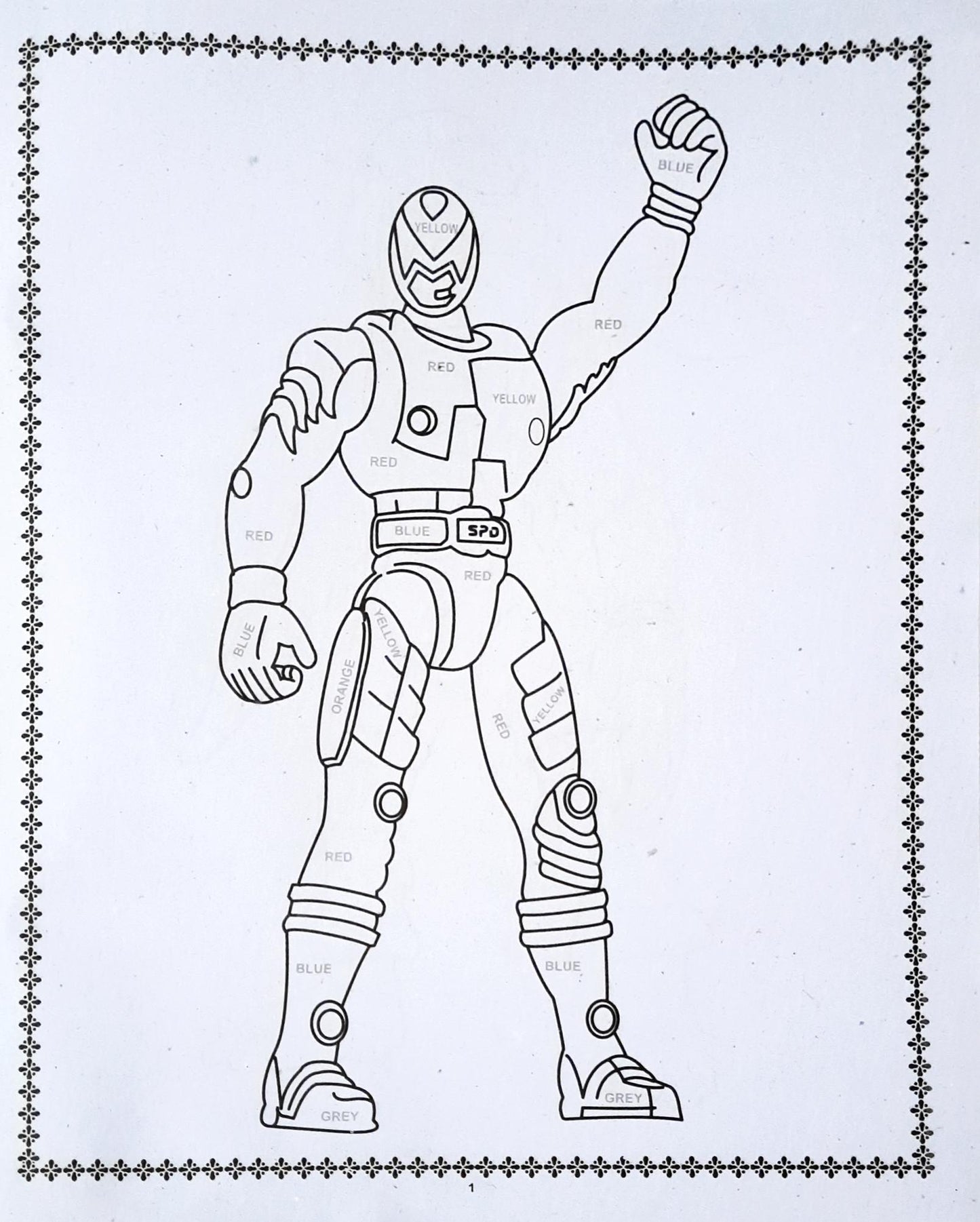 Power Rangers Power Thunder Colouring Book