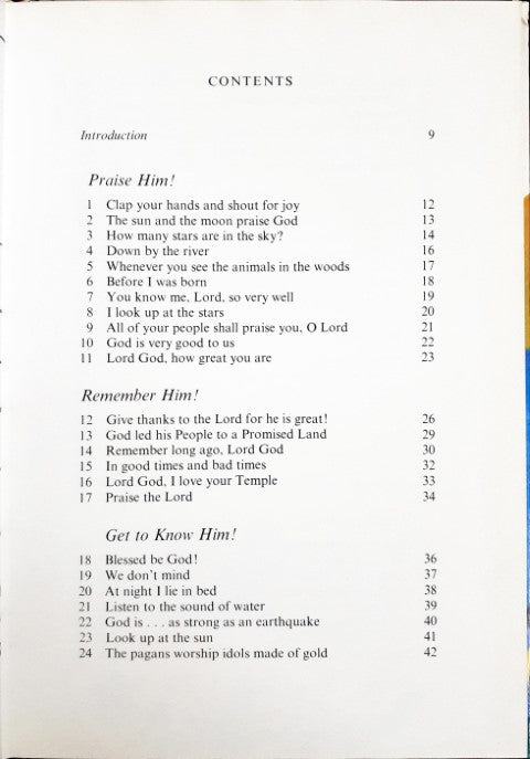 Praise! Songs And Poems From The Bible Retold For Children