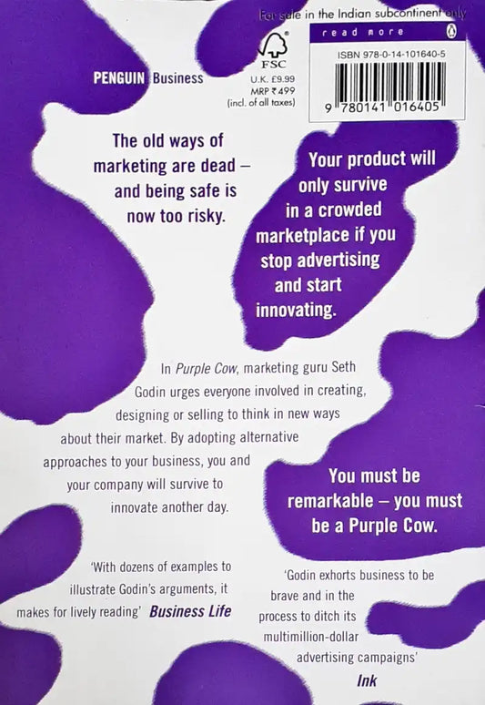 Purple Cow : Transform Your Business By Being Remarkable