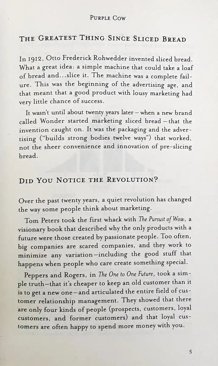 Purple Cow : Transform Your Business By Being Remarkable