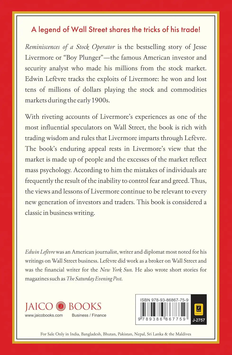 Reminiscences Of A Stock Operator