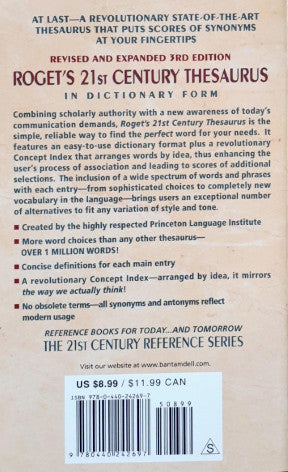 Roget's 21st Century Thesaurus In Dictionary Form