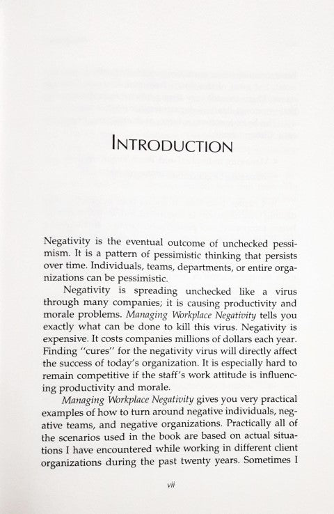 Managing Workplace Negativity