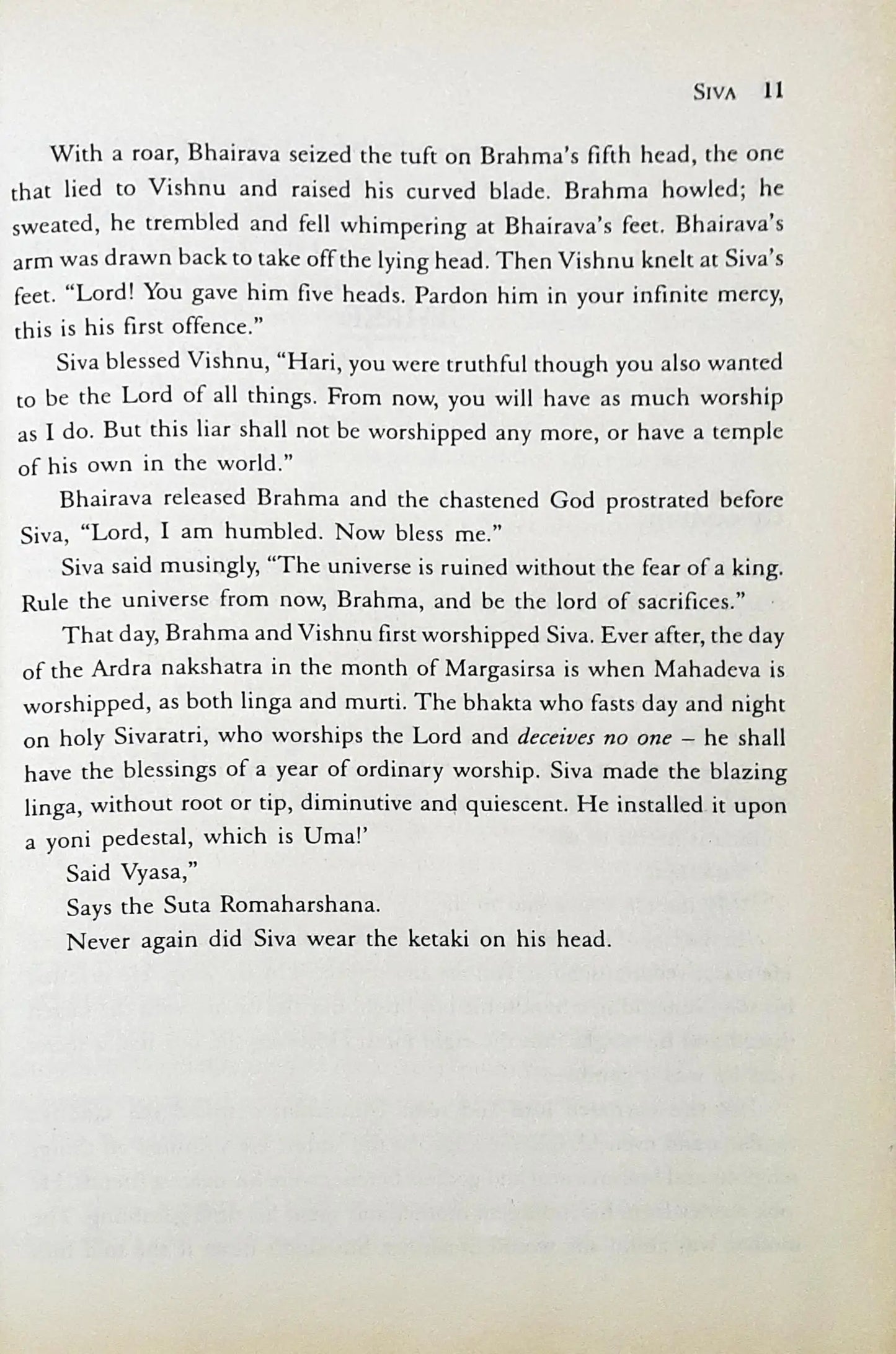 Siva: The Siva Purana Retold (P)