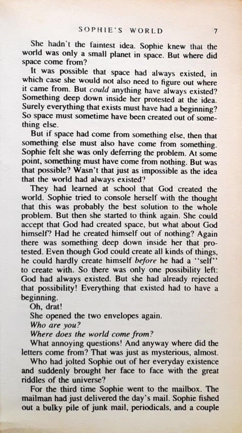 Sophie's World a Novel about The History of Philosophy