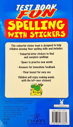 Spelling With Stickers (Blue)