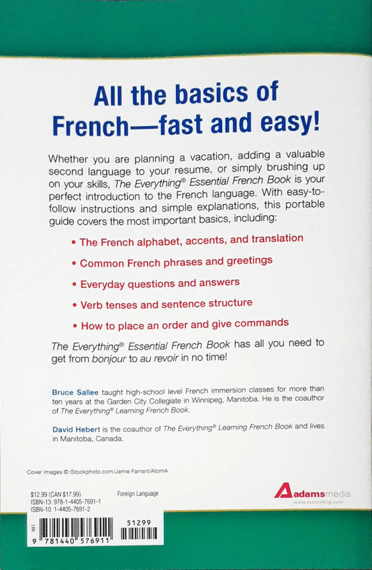 The Everything Essential French Book : All You Need to Learn French in No Time