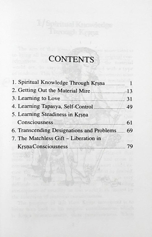 Krishna Consciousness The Matchless Gift (P)