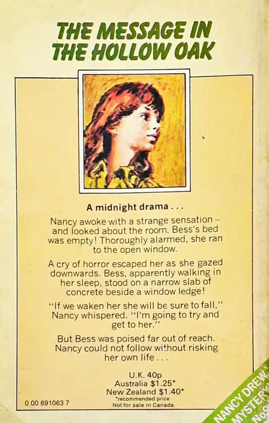 Nancy Drew The Message In The Hollow Oak (P)