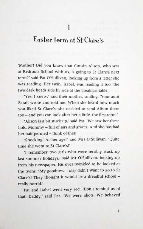 The O'Sullivan Twins At St Clare's