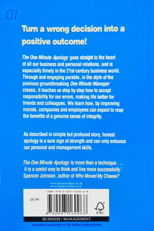 The One Minute Apology : A Powerful Way to Make Things Better