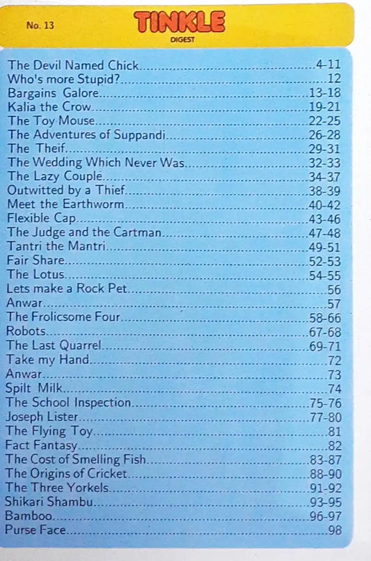 Tinkle Digest No. 13
