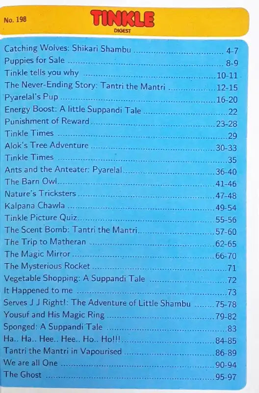 Tinkle Digest No. 198