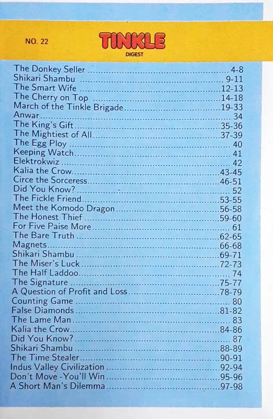 Tinkle Digest No. 22