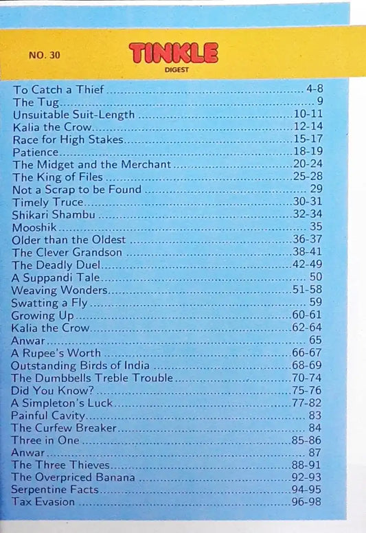 Tinkle Digest No. 30