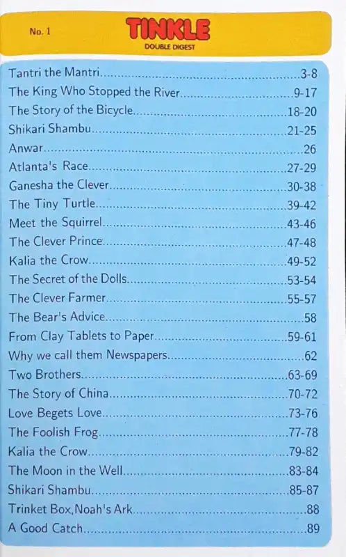Tinkle Double Digest No. 1