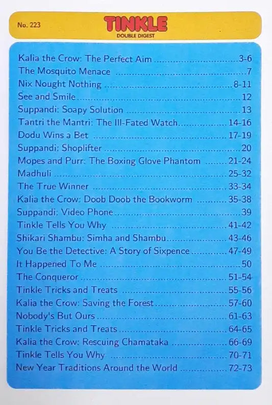 Tinkle Double Digest No. 223