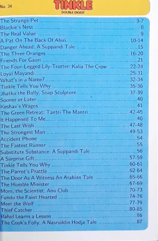 Tinkle Double Digest No. 34