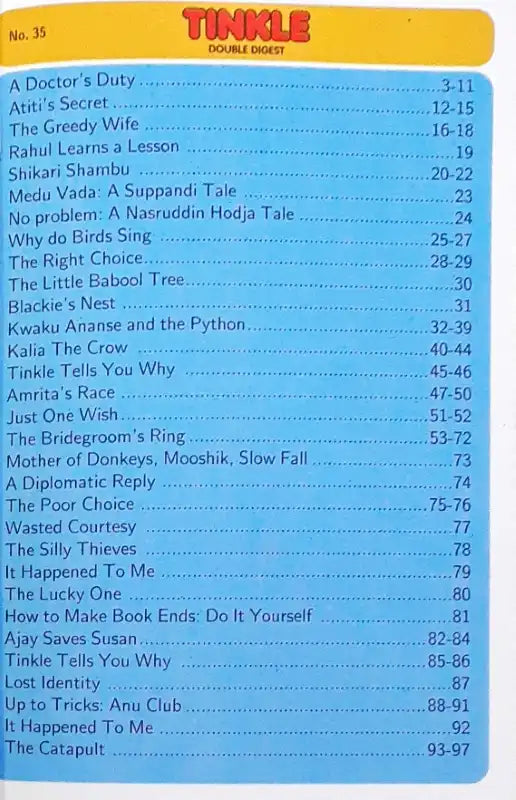 Tinkle Double Digest No. 35