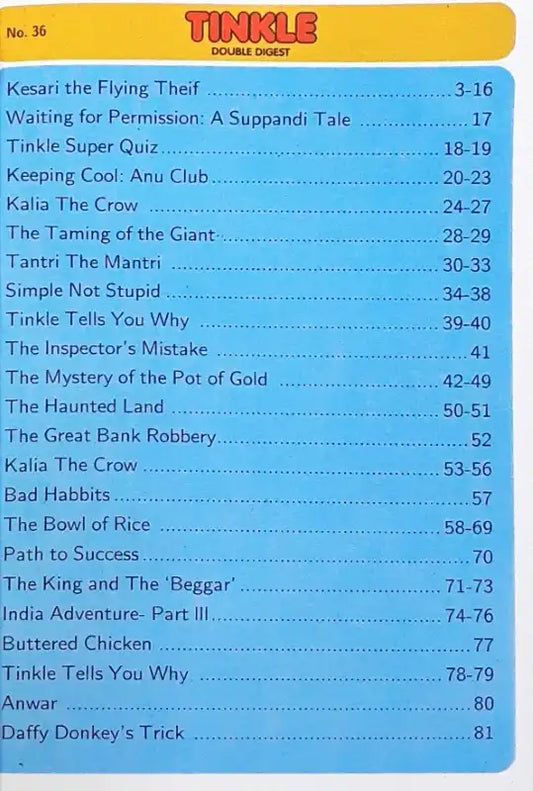 Tinkle Double Digest No. 36