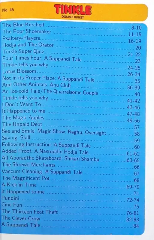 Tinkle Double Digest No. 45