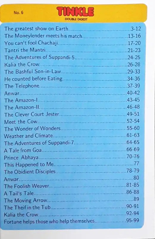 Tinkle Double Digest No. 6