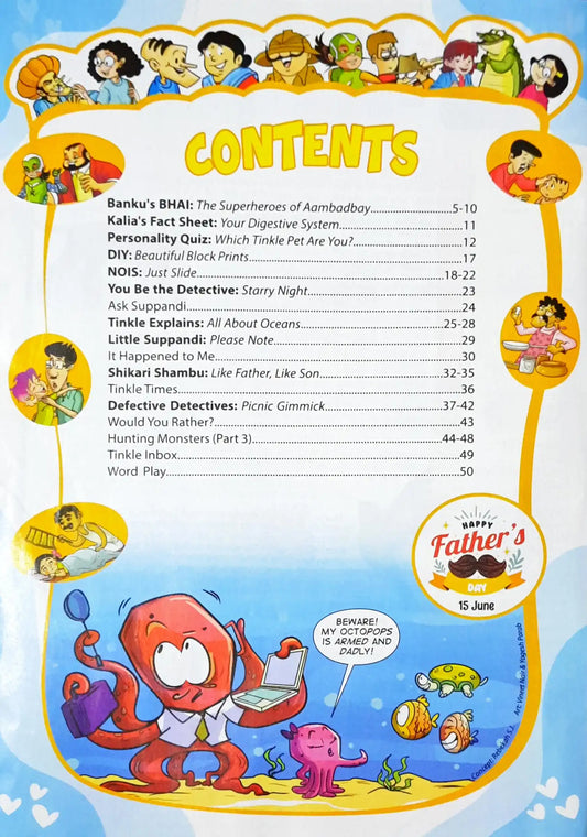 Tinkle Where Learning Meets Fun Monthly Magazine : June 2025 Vol. 45 No. 825