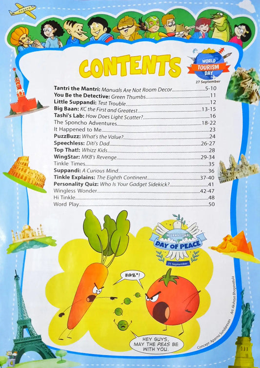 Tinkle Where Learning Meets Fun Monthly Magazine : September 2025 Vol. 45 No. 828