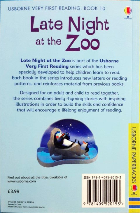 Late Night At The Zoo - Usborne Very First Reading