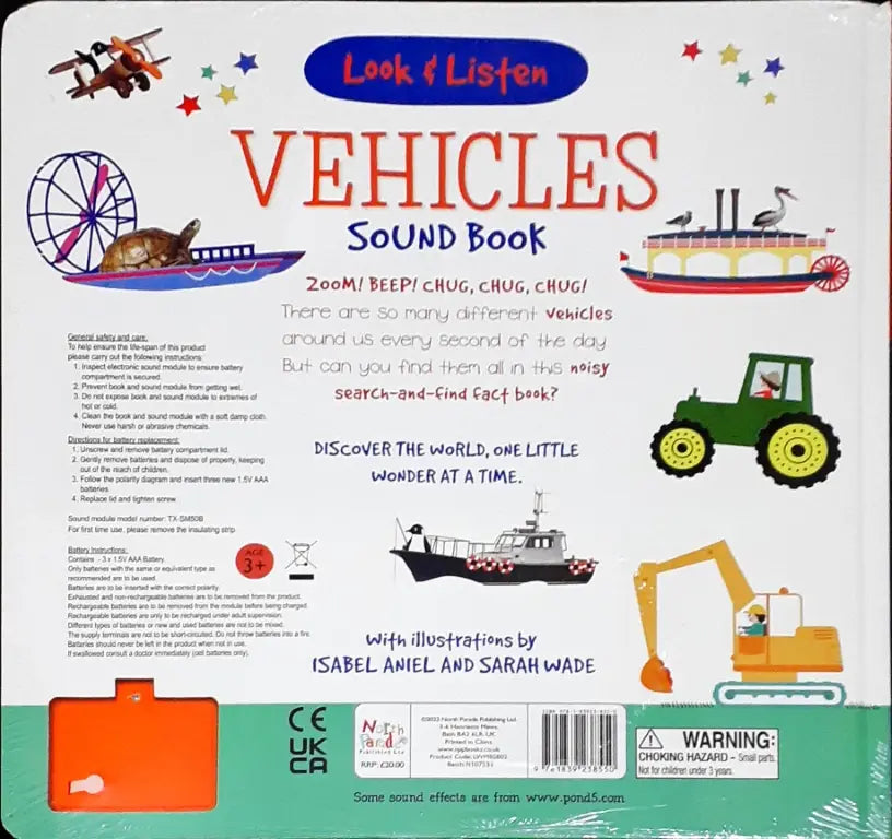 Little Wonders Look and Listen Vehicles Sound Book : Over 50 Sounds from Things That Go