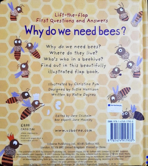 Usborne Lift The Flap First Questions And Answers Why Do We Need Bees